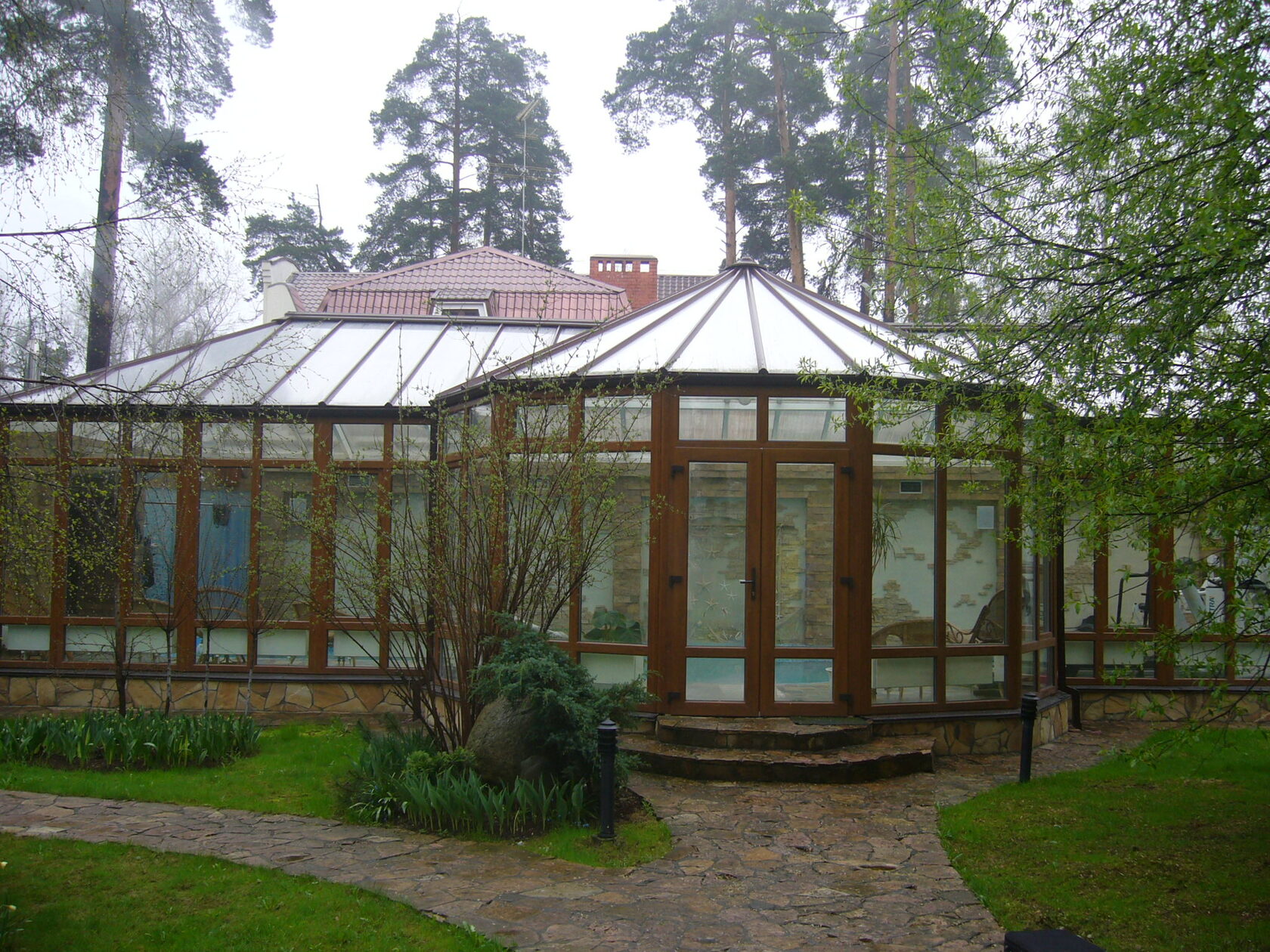 Т-образный зимний сад